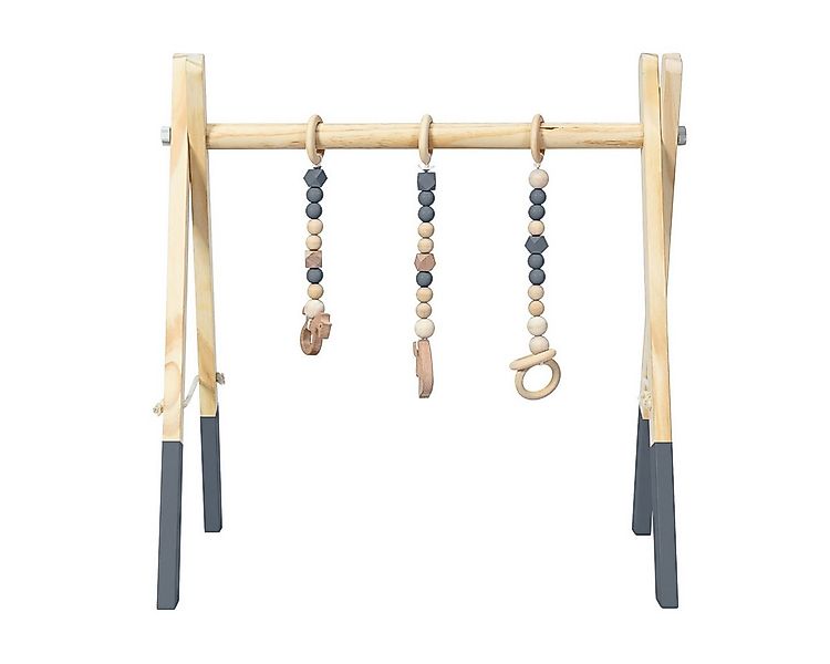 COSTWAY Baby Gym Spielbogen, mit 3 Kinderspielzeugen, klappbar, aus Holz günstig online kaufen