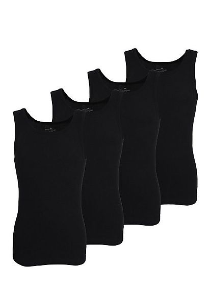 TOM TAILOR Unterhemd TOM TAILOR Herren Tank-Top schwarz uni 4er Pack (4-St) günstig online kaufen