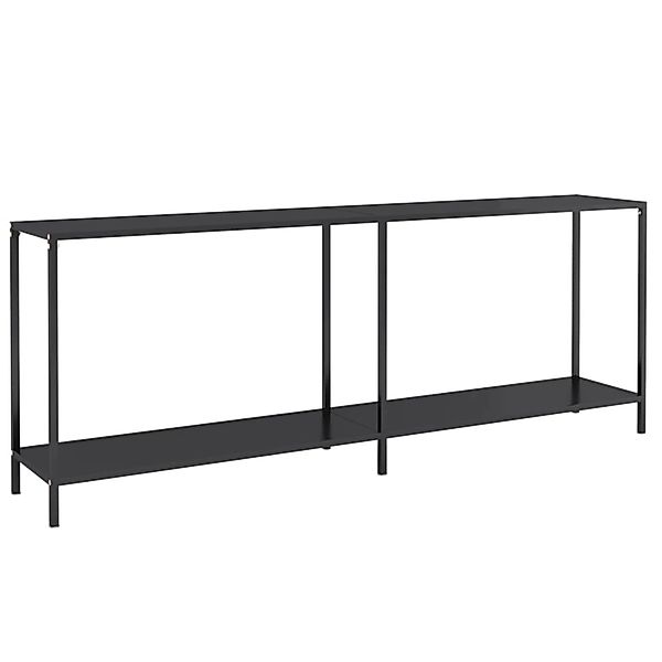 vidaXL Konsolentisch Schwarz 200x35x75,5 cm Hartglas Modell 1 günstig online kaufen