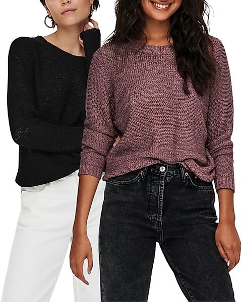 ONLY Strickpullover Elegante Damenpullover mit Rundhals-Ausschnitt günstig online kaufen