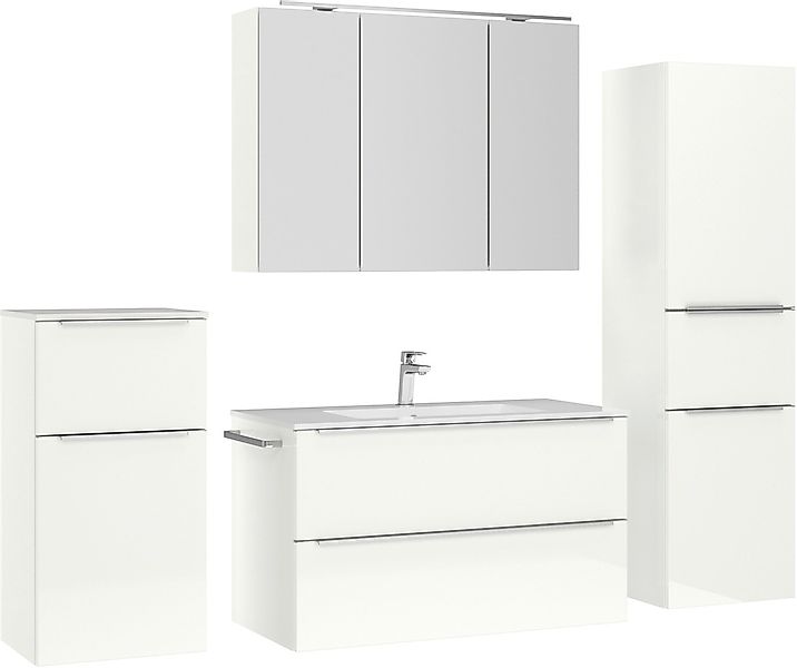 nobilia Badmöbel-Set "Levere" vormontiert, mit Soft-Close, 4 Stk. tlg. günstig online kaufen