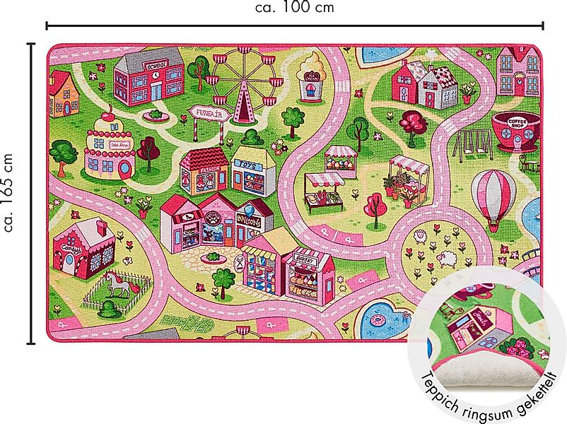 Andiamo Kinderteppich »Straße, LAGERRÄUMUNG!«, rechteckig, 5 mm Höhe, Straß günstig online kaufen