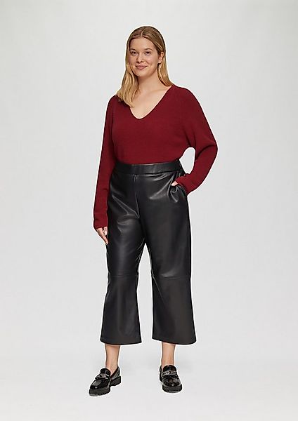 s.Oliver Culotte Hose Culotte aus Lederimitat mit Nahtdetails günstig online kaufen
