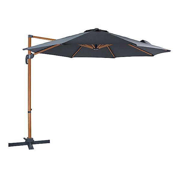 AXI Ampelschirm Ø 300 cm Grau mit Dreh- & Neigungsfunktion günstig online kaufen