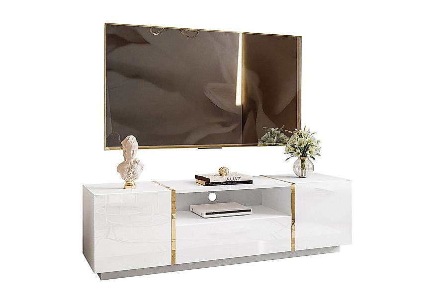 Lookway TV-Schrank ONYX Moderne Hochglanz TV-Lowboard 158 cm mit Schublade günstig online kaufen