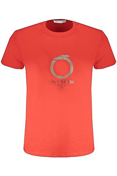 Trussardi T-Shirt Herren Kurzarm T-Shirt Rot mit Rundhals und günstig online kaufen