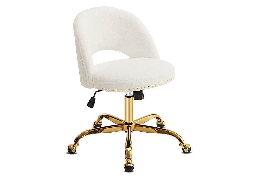 VINGLI Bürostuhl Schreibtischstuhl, Drehstuhl mit goldenen Nieten, Schminkt günstig online kaufen