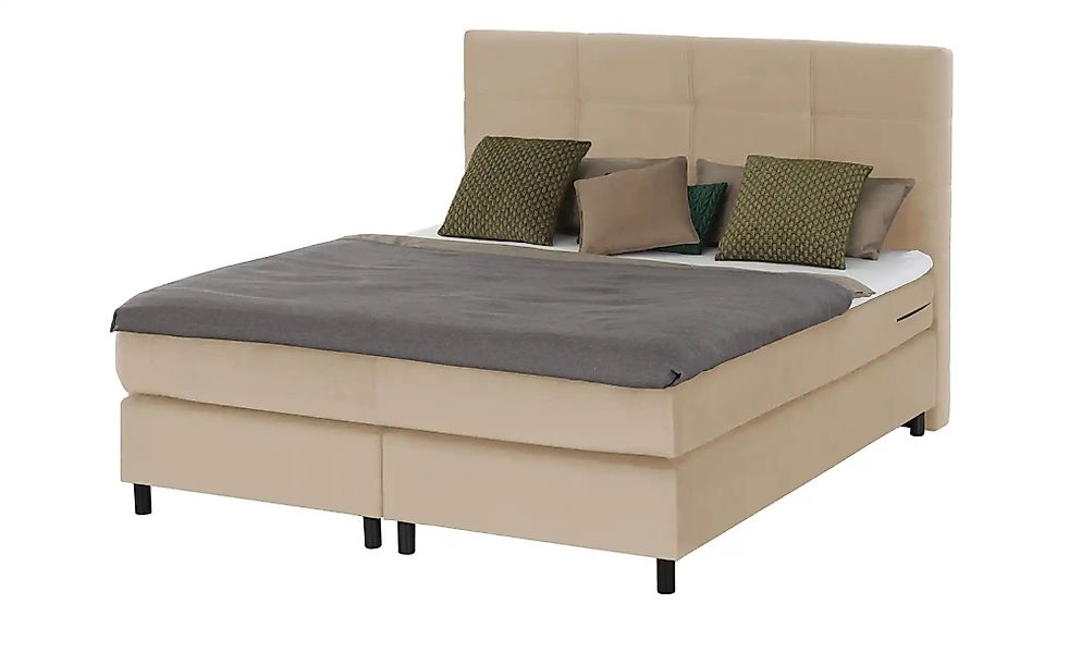 Boxspringbett  Wind ¦ beige ¦ Maße (cm): B: 180 H: 152 Betten > Boxspringbe günstig online kaufen