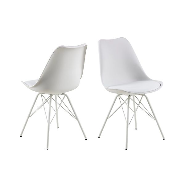 ebuy24 Erin Esszimmerstuhl Weiss Metall Weiss günstig online kaufen