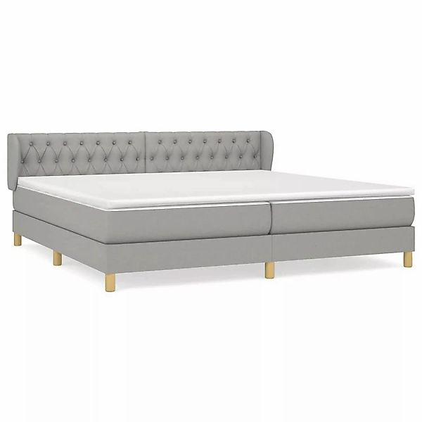 vidaXL Boxspringbett mit Matratze Hellgrau 200x200 cm Stoff1372088 günstig online kaufen