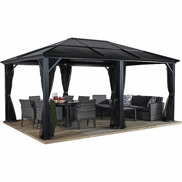 Sojag Pavillon Meridien 12 x 16 Anthrazit 365 cm x 485 cm x 270 cm günstig online kaufen