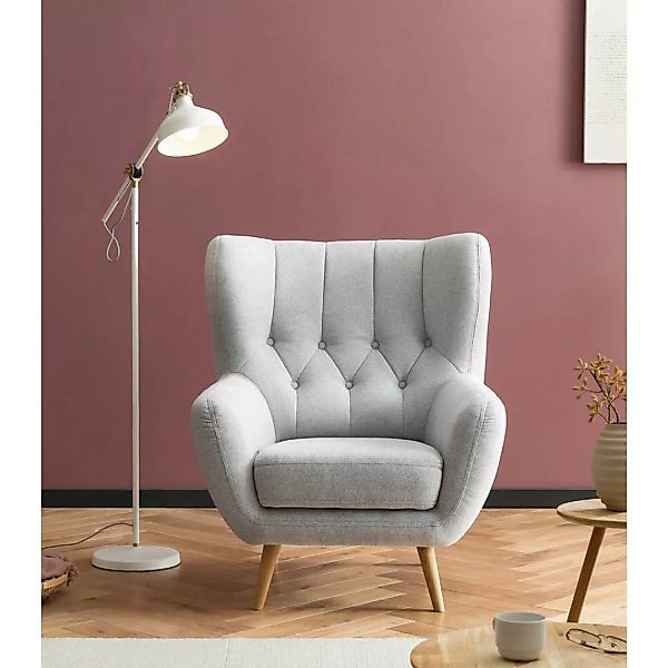 Sessel hellgrau B/H/T: ca. 87x101x95 cm günstig online kaufen