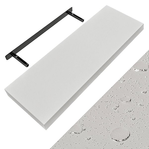 Wandregal Schweberegal 70cm Weiß + Halterung günstig online kaufen