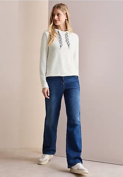 Cecil Langarmshirt mit Materialmix günstig online kaufen