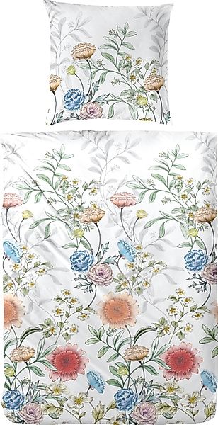 Primera Bettwäsche Mako-Satin-Bettwäsche Gartenparty, Mako-Satin, 2 günstig online kaufen