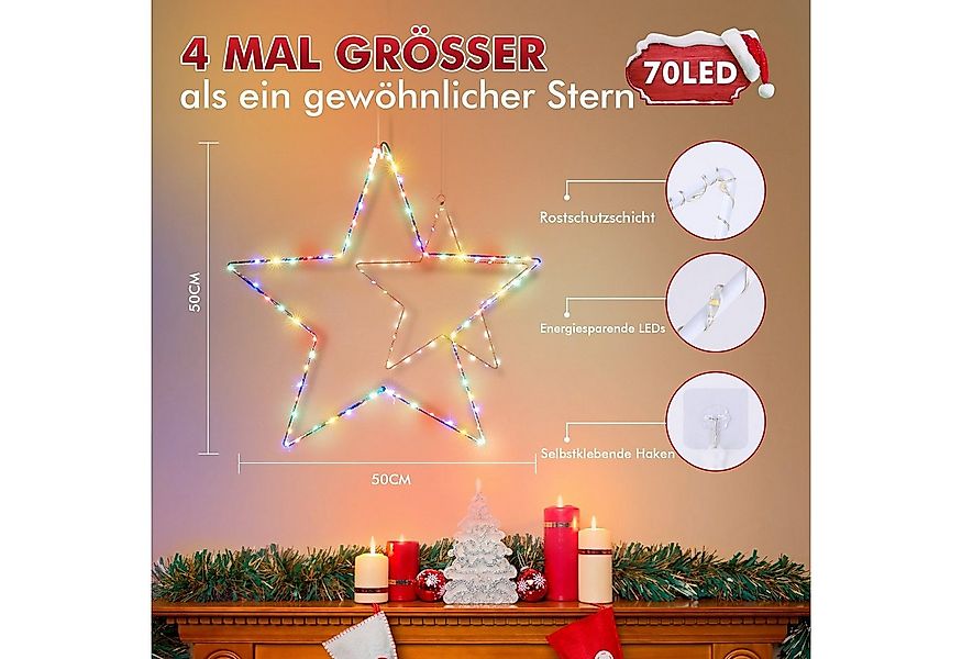 Elegear LED-Lichterkette Led weihnachtsdeko für fenster, innen/außen, weihn günstig online kaufen