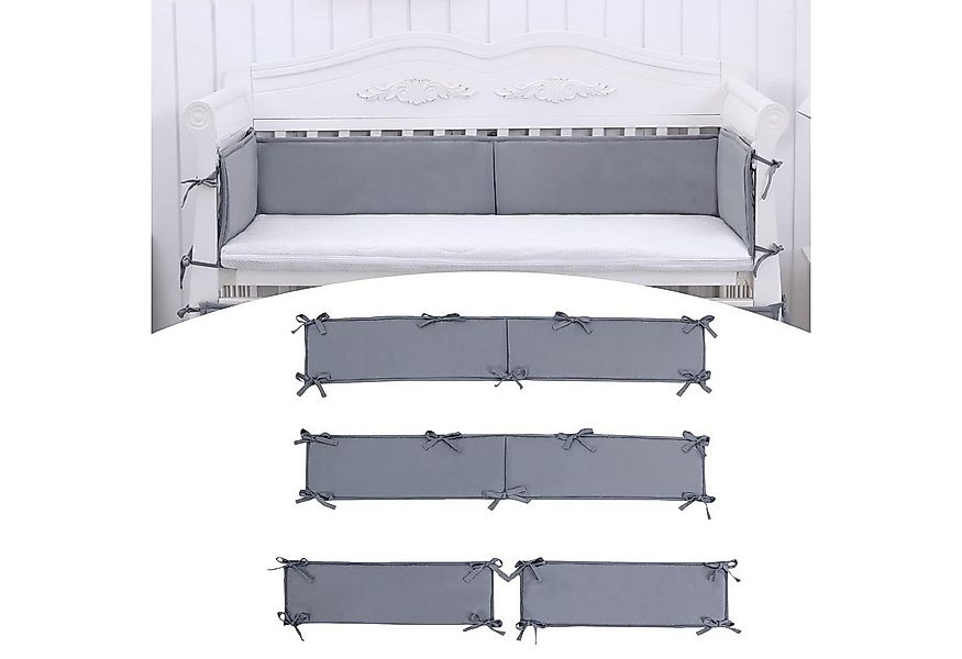 Refined Living Bettnestchen Bettumrandung 4-tlg für Kinderbett Babybett Nes günstig online kaufen
