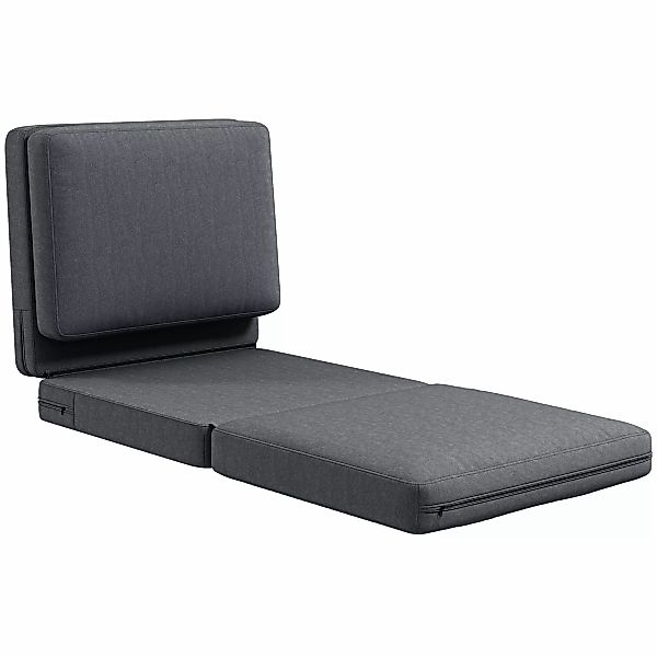 HOMCOM Bodensofa 3-in-1 Klappbar Schlafsofa mit Samtoptik, Gepolstert Sofab günstig online kaufen