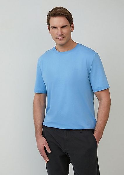 s.Oliver Kurzarmshirt Baumwoll-T-Shirt mit kleinem Logo-Print günstig online kaufen