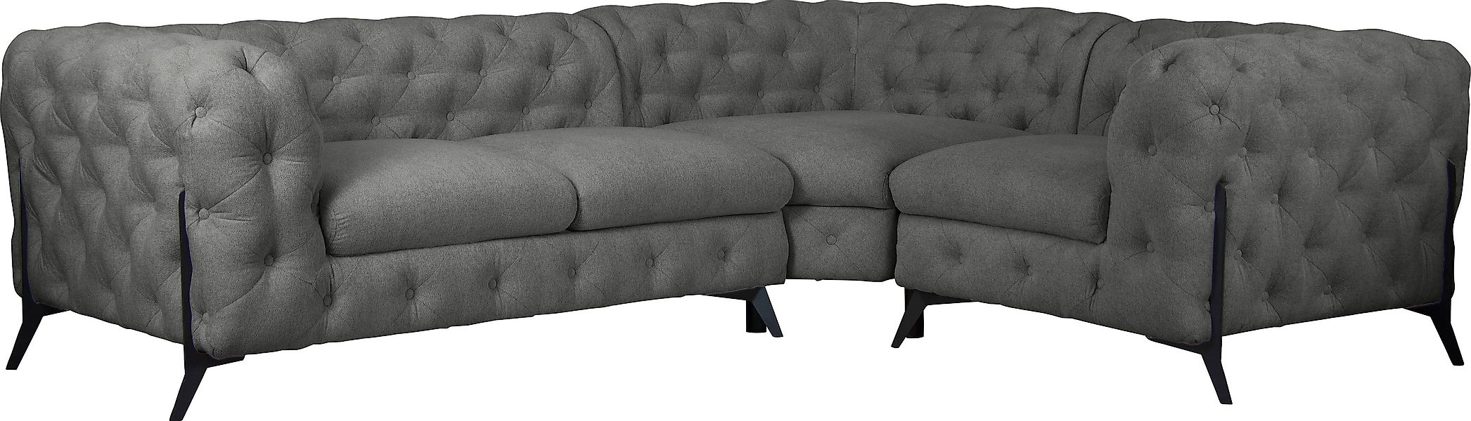 Home affaire Chesterfield-Sofa »Amaury L-Form« moderne Chersterfield-Optik, günstig online kaufen