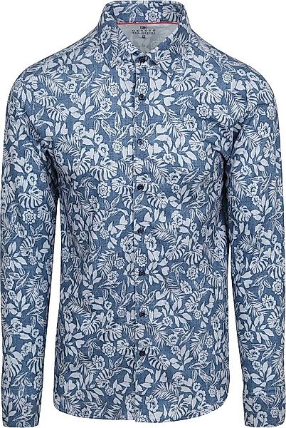 DESOTO Hemd Denim Blumen Blau - Größe XXL günstig online kaufen