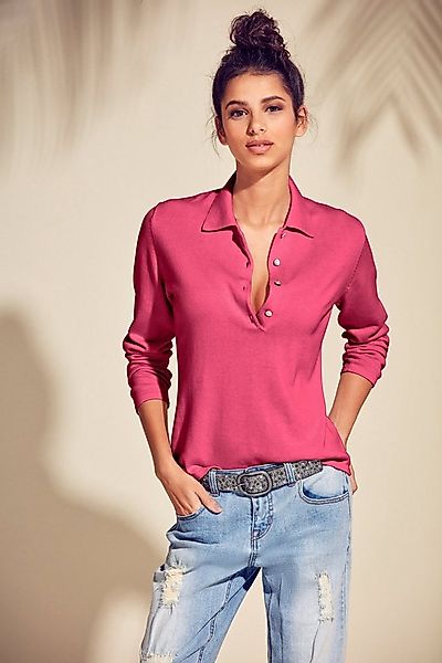 heine Strickpullover Polopullover Langarm Feinstrick günstig online kaufen