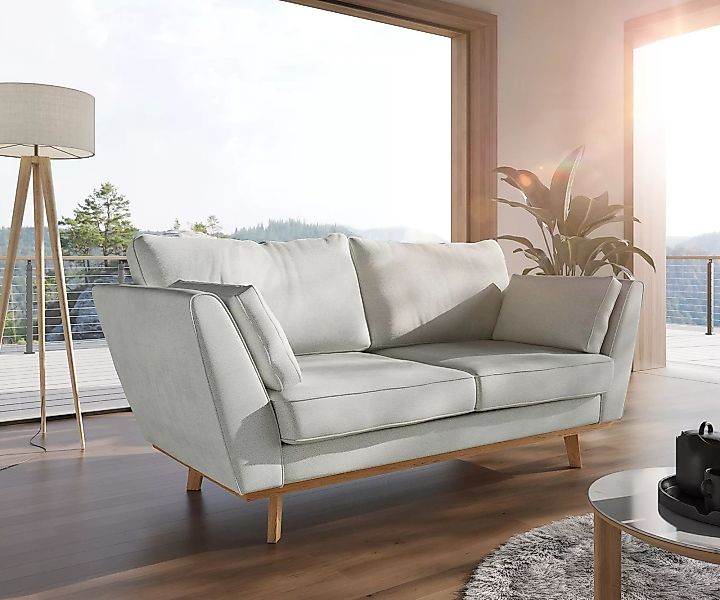 Sofa Mena Flachgewebe Mint 180x90 cm 2-Sitzer günstig online kaufen