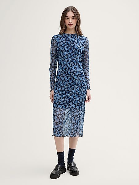 TOM TAILOR Denim Sommerkleid Midi-Meshkleid mit günstig online kaufen