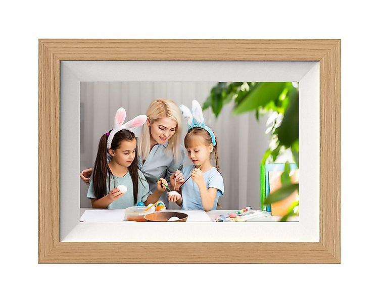 Braun Phototechnik DigiFrame 10W WiFi buche 25,7cm Digitaler Bilderrahmen günstig online kaufen