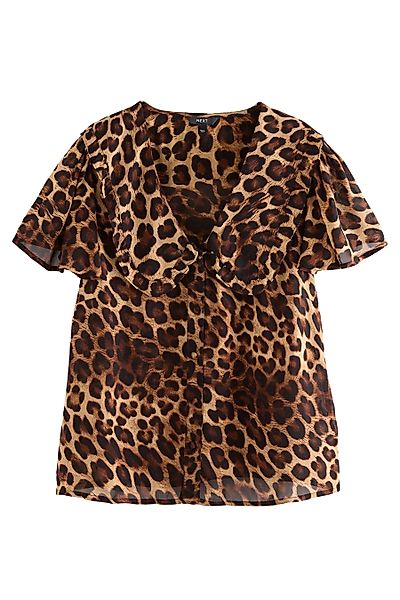 Next Kurzarmbluse Kurzärmlige transparente Bluse mit günstig online kaufen
