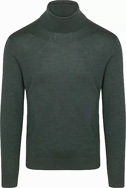 Suitable Merino Rollkragen Melange Dunkelgrün - Größe XXL günstig online kaufen