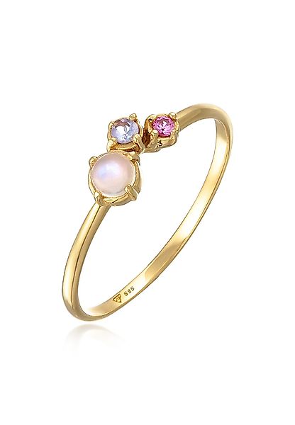 Elli Premium Fingerring Mondstein Tansanit synth. günstig online kaufen