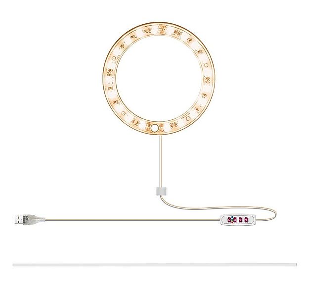 Qualra Pflanzenlampe LED Pflanzenlampe 1/2/3/4 Ring Vollspektrum USB für Zi günstig online kaufen