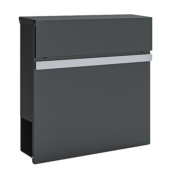KARAT Briefkasten Gaston Stahl Wandbriefkasten mit Zeitungsfach und Edelsta günstig online kaufen