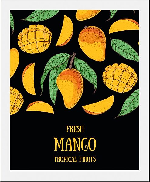 queence Bild »Fresh Mango«, Obst-Obst Bilder-Essen-Lebensmittel-Kunst-Abstr günstig online kaufen