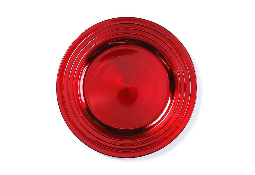 MAGIC by Inge Dekoteller, Dekoteller Kunststoff mit gerilltem Rand 33cm rot günstig online kaufen