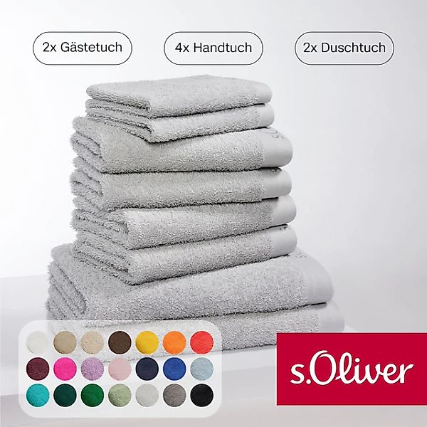 s.Oliver Handtuch Set »s.Oliver, Premium Qualität, 600 gr/m²«, (Set, 8 St., günstig online kaufen