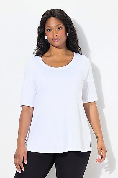 Ulla Popken T-Shirt T-Shirt A-Linie Rundhals Halbarm günstig online kaufen