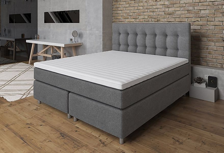 Tesla Dreams Boxspringbett Ronda 7-Zonen Boxspringbett, H2-H3-H4, Topper wä günstig online kaufen