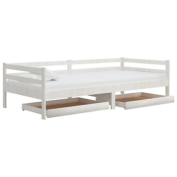 vidaXL Tagesbett mit Schubladen Weiß 90x200 cm Massives Kiefernholz832094 günstig online kaufen
