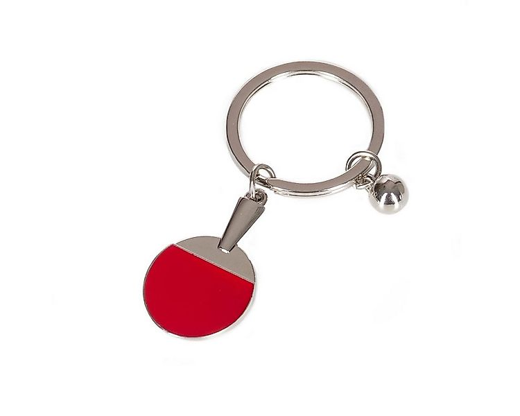 Gewo Schlüsselanhänger Tischtennis Schläger Schlüsselring, rot günstig online kaufen