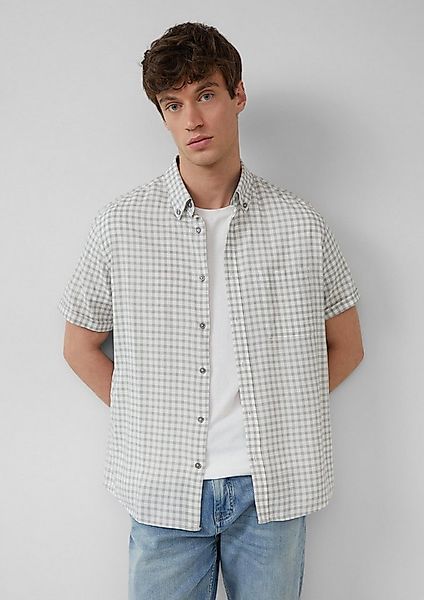 s.Oliver Kurzarmhemd Hemd Regular Fit: Kariertes Kurzarmhemds aus Viskosemi günstig online kaufen