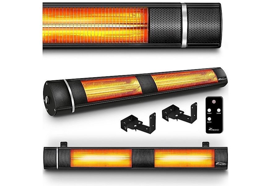 TRESKO Heizstrahler Infrarot 3000W mit Fernbedienung Wärmestrahler Terrasse günstig online kaufen