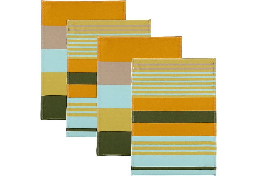 Erwin Müller Geschirrtuch Geschirrtuch im 4er-Pack, Baumwolle Streifen günstig online kaufen