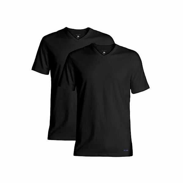 TED BAKER Herren T-Shirt 2er Pack - V-Ausschnitt, Kurzarm, Modal Schwarz S günstig online kaufen