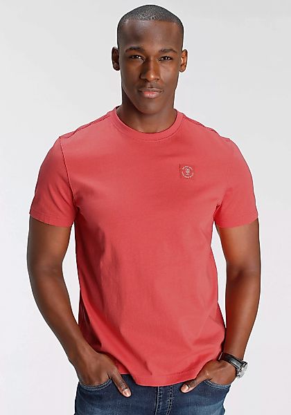 DELMAO Rundhalsshirt, Kurzarm, Regular Fit, basic, aus 100% Baumwolle günstig online kaufen