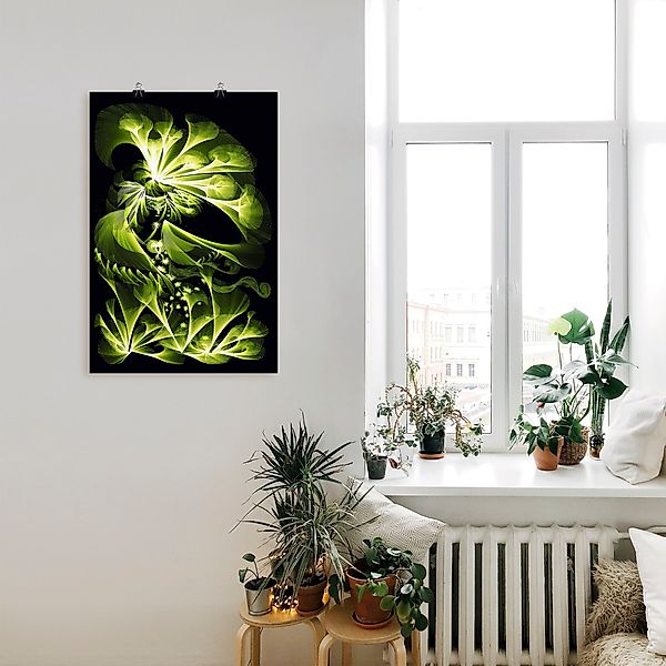 Artland Poster "Grüne Gartenfee", klassische Fantasie, (1 St.), als Alubild günstig online kaufen