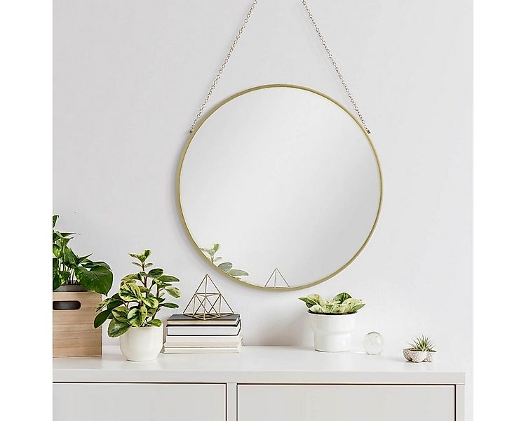 PHOTOLINI Spiegel mit schmalem Metallrahmen und Kettenaufhängung, Wandspieg günstig online kaufen