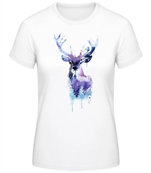 Künstlerischer Hirsch · Frauen Basic T-Shirt günstig online kaufen