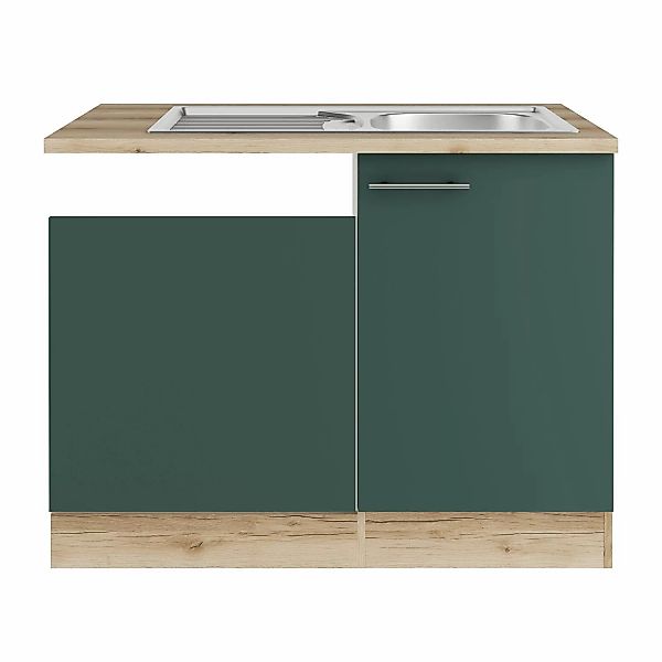 OPTIFIT Savona405 Spülenschrank-Set Steingrün günstig online kaufen